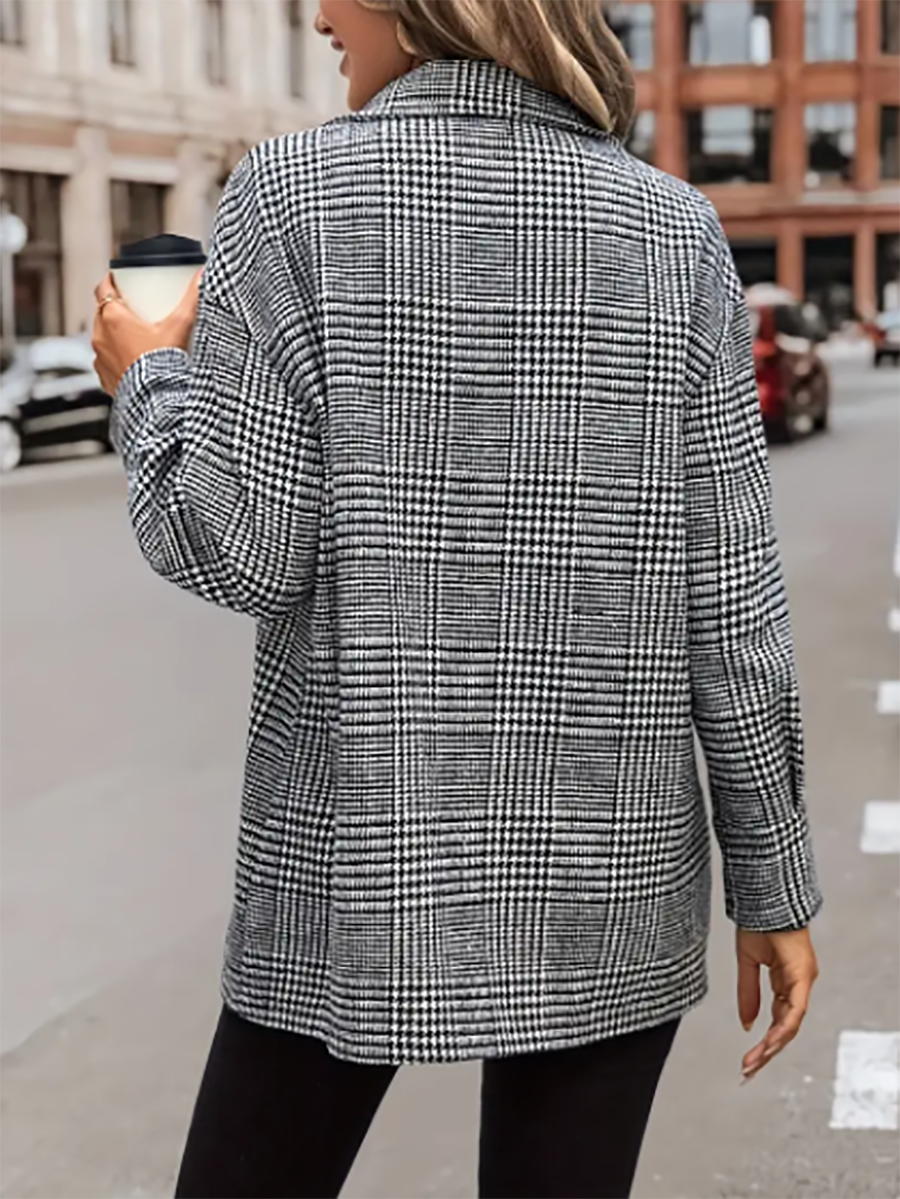 Plaid Flap Pocket Jacket